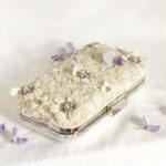 Olga Berg Beth Encrusted Clutch - Ivory - Image 3
