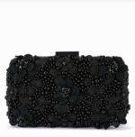 Olga Berg Beth Encrusted Clutch - Black