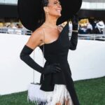 Olga Berg Estelle Feather Clutch - White - Image 2