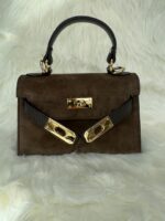 Mini Lady Rosalind Bag - Chocolate Suede - Image 3