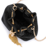 Olga Berg Miranda Drawstring Top Handle Bag - Black - Image 2