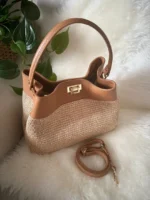 Sasha Raffia Bag - Brown