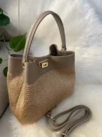 Sasha Raffia Bag - Taupe