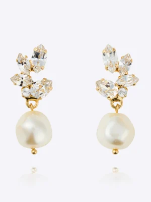 Caroline Svedbom pearls of promise earrings gold close up