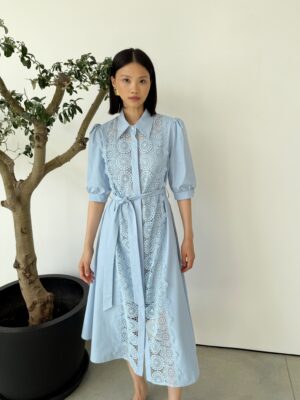 Jovonna London Lenka Dress Blue Full Length