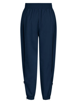 Back view of Gossia MollieGO dark navy pants with smocked waistband